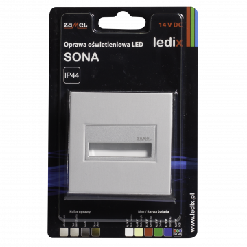 SONA LED lamp surface mounted 14V DC RGB aluminium, square frame TYPE: 14-211-16