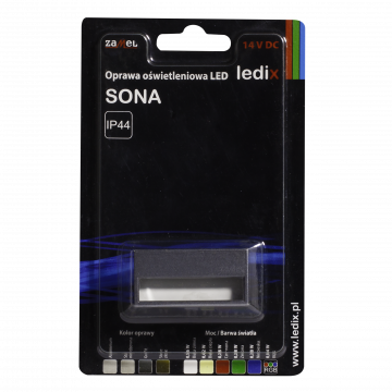 SONA LED lamp surface mounted 14V DC RGB graphite TYPE: 12-111-36