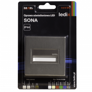 SONA LED lamp surface mounted 14V DC steel cold white square frame TYPE: 14-211-21