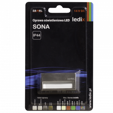 SONA LED lamp surface mounted 14V DC steel cold white TYPE: 12-111-21
