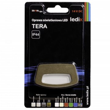 TERA LED lamp surface mounted 14V DC gold RGB TYPE: 03-111-46