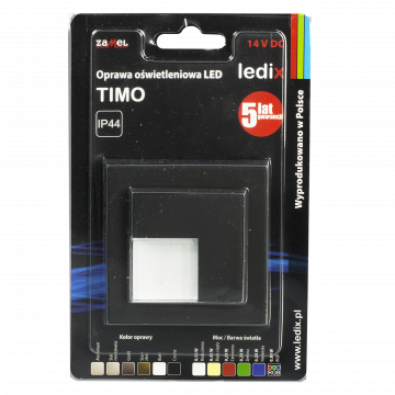 TIMO LED fixture SM with frame 14V DC black cold w hite type: 07-111-61