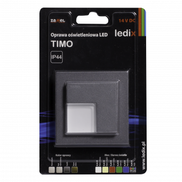 TIMO LED lamp flush mounted 14V DC RGB graphite, with frame TYPE: 07-211-36