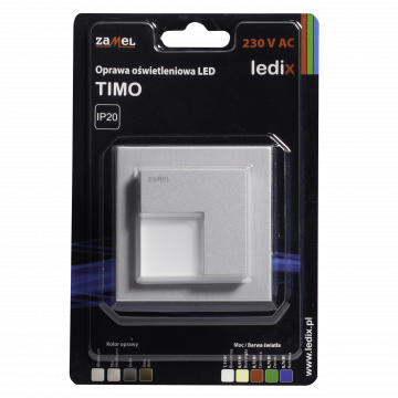 TIMO LED lamp flush mounted 230V AC aluminium cold white TYPE: 07-221-11