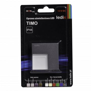 TIMO LED lamp surface mounted 14V DC RGB graphite TYPE: 06-111-36