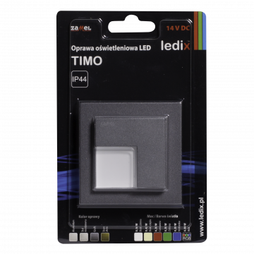 TIMO LED lamp surface mounted 14V DC RGB graphite, with frame TYPE: 07-111-36