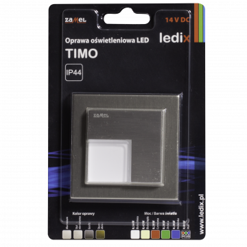 TIMO LED lamp surface mounted 14V DC steel cold white with frame TYPE: 07-111-21