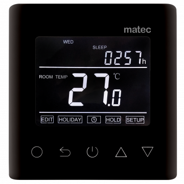 Temperature regulator flush installation - programmable WI-FI sensor 3,0m Black TYP: RTW-01
