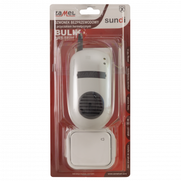 BULIK WITH HERMETIC BELL PUSH 230V WIRELESS PLUG-IN CHIME RANGE 150m TYPE: DRS-982H