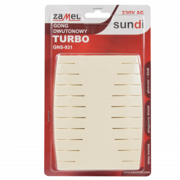 TURBO TWO-TONE 230V CHIME BEIGE TYPE: GNS-931-BEZ