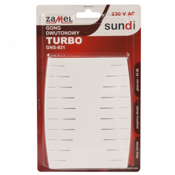 TURBO TWO-TONE 230V CHIME WHITE TYPE: GNS-931-BIA