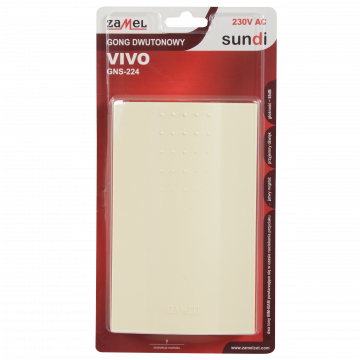 VIVO TWO-TONE 230V CHIME BEIGE TYPE: GNS-224-BEZ
