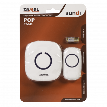WIRELESS CHIME - BATTERY OPERATED. POP RANGE 100m TYP: ST-940