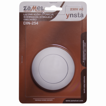 FOOT SWITCH WITH DIMMER WHITE TYPE: DIN-254-BIA
