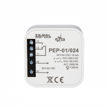 Przekaźnik elektromagnetyczny dopuszkowy 10A 24V AC TYP: PEP-01/024