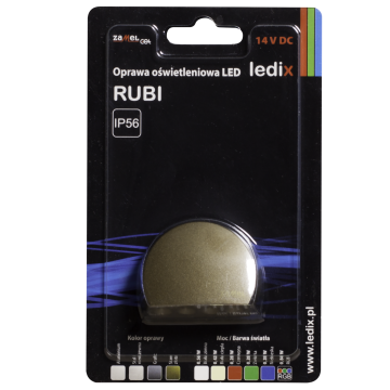 Faretto LED RUBI NT 14V DC ZLO bianco caldo WYROB