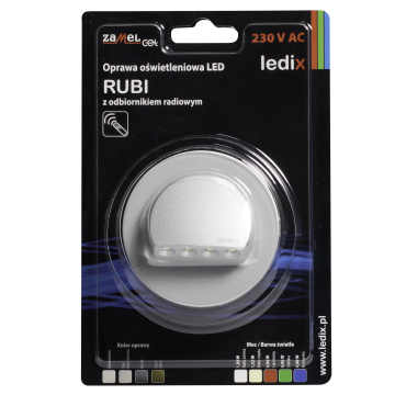 Faretto LED RUBI PT 230V AC radio ALU bianco caldo WYROB