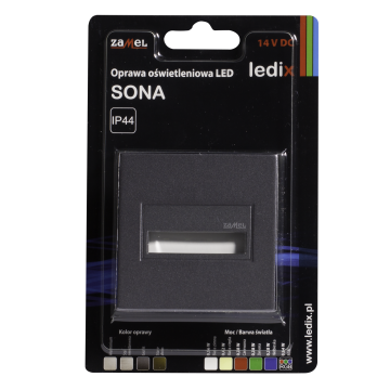 Faretto LED SONA quadrato PT 14V DC GRF RGB WYROB