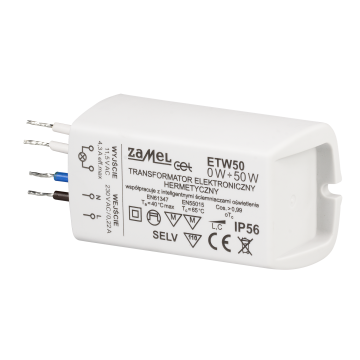 Trasformatore elettronico a tenuta stagna 230/11,5V 0-50W WYROB