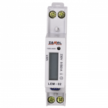 LICZNIK ENERGII ELEKTRYCZNEJ 1-FAZOWY LCD TYP: LEM-02