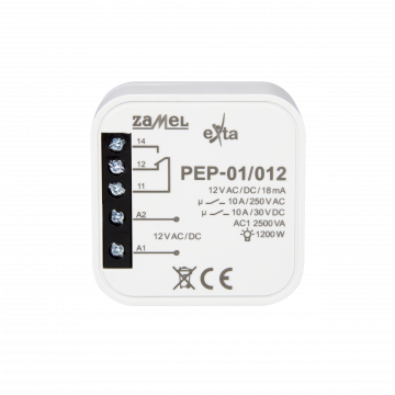 Przekaźnik elektromagnetyczny dopuszkowy 10A 12V AC TYP: PEP-01/012