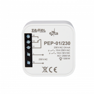 Przekaźnik elektromagnetyczny dopuszkowy 10A 230V AC TYP: PEP-01/230