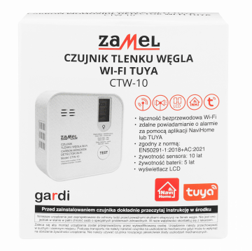 CZUJNIK TLENKU WĘGLA WI-FI TUYA TYP: CTW-10