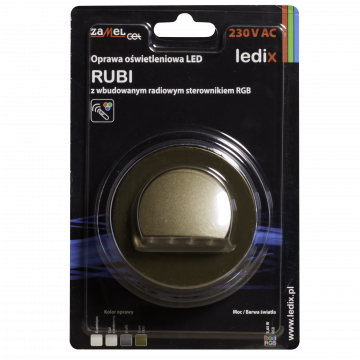 Oprawa LED RUBI PT 230V AC sterownik ZLO RGB TYP: 09-225-46