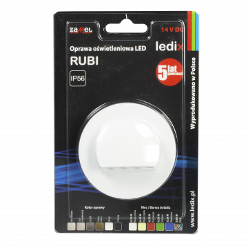 Oprawa LED RUBI z ramką NT 14V DC BIA biała ciepła TYP: 09-111-52
