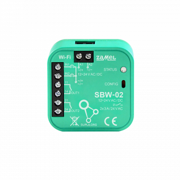 2-канальный контроллер ворот Wi-Fi TYP: SBW-02
