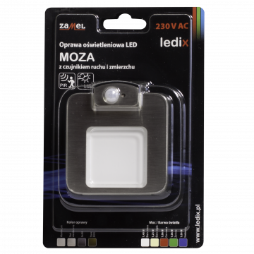 Світильник LED MOZA В/К 230V AC датчик STA білий холодна TYP: 01-222-21