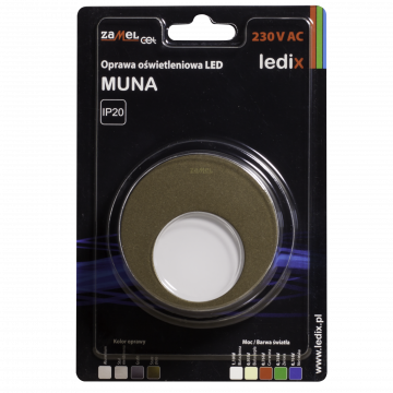 Світильник LED MUNA В/К 230V AC ZLO білий тепла TYP: 02-221-42