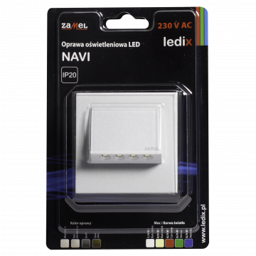 Світильник LED NAVI В/К 230V AC ALU білий застуда TYP: 11-221-11