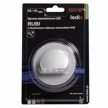 Світильник LED RUBI В/К 230V AC sterownik ALU RGB TYP: 09-225-16